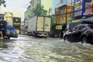 Các tuyến đường ven sông Hậu tại TP Cần Thơ thường bị ngập nặng khi xuất hiện triều cường