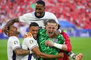 Niềm vui của các tuyển thủ Anh sau khi giành vé vào bán kết