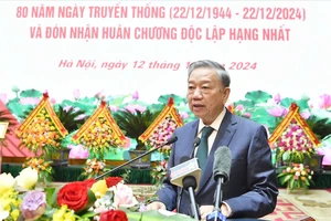 Tổng Bí thư Tô Lâm dự lễ kỷ niệm 80 năm Ngày truyền thống Tổng cục Chính trị QĐNDVN sáng 12-12