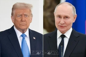 Tổng thống Trump (trái) và Tổng thống Putin sẽ có cuộc điện đàm vào ngày 18-3. Ảnh: GETTY IMAGES/TTXVN