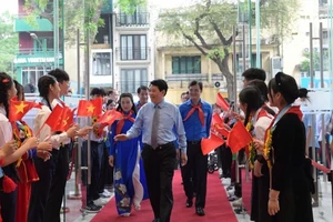 Chủ tịch nước Lương Cường đã tới dự Đại hội Cháu ngoan Bác Hồ toàn quốc lần thứ X. Ảnh: VIẾT CHUNG