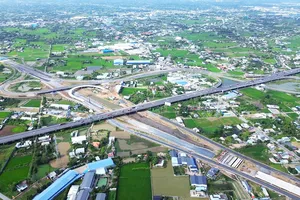 Dự án đường Vành đai 3 TPHCM (đoạn qua tỉnh Tây Ninh) nhìn từ trên cao