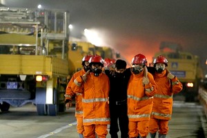 西贡河隧道消防演习的一个情景。 