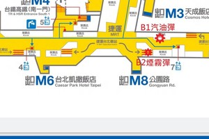 嫌疑人在站点内行凶时的移动踪迹。图取自“中时新闻网”