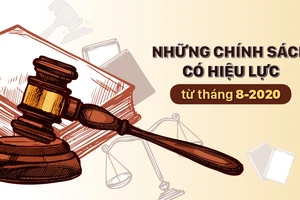 Những chính sách có hiệu lực từ tháng 8-2020