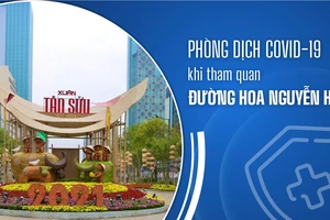 Phòng dịch Covid-19 khi tham quan Đường hoa Nguyễn Huệ