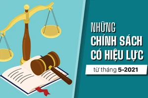 Những chính sách có hiệu lực từ tháng 5-2021