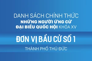 Đơn vị bầu cử số 1 (Thành phố Thủ Đức)