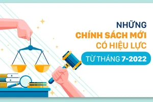 Những chính sách mới, có hiệu lực từ tháng 7-2022