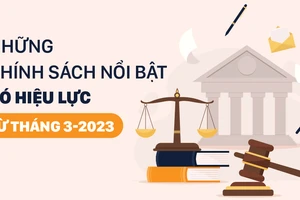 Những chính sách nổi bật, có hiệu lực từ tháng 3-2023