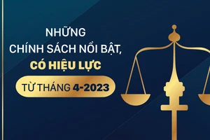 Những chính sách nổi bật, có hiệu lực từ tháng 4-2023