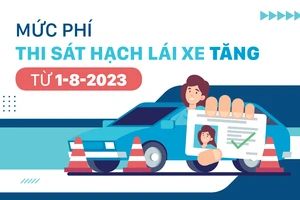 Mức phí thi sát hạch lái xe tăng từ 1-8-2023