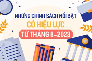 Những chính sách nổi bật, có hiệu lực từ tháng 8-2023