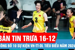 Bản tin trưa 16-12: Công bố 10 sự kiện văn hóa, thể thao và du lịch tiêu biểu năm 2024