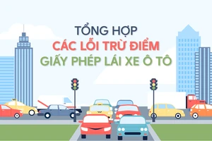 Các lỗi vi phạm bị trừ điểm giấy phép lái xe ô tô