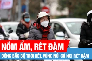 Bắc bộ trời nồm ẩm, rét đậm