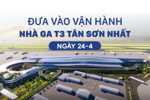 Ngày 24-4, đưa vào vận hành Nhà ga T3 Tân Sơn Nhất