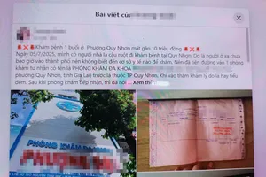 Thực hư vụ người bệnh tố bị phòng khám tư ở phường Quy Nhơn "chặt chém" 