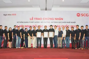 Ngói bê tông SCG (Việt Nam) đạt 3 chứng chỉ quốc tế về hệ thống quản lý