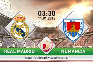 Real Madrid - Numancia 2-2 (chung cuộc 5-2): Real dễ dàng tiến vào Tứ kết