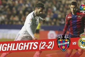 Levante - Real Madrid 2-2: CR7 tịt ngòi, Real mất điểm phút 89