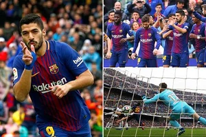 Barcelona - Valencia 2-1: Suarez, Umtiti lập công, Barca xô đổ kỷ lục