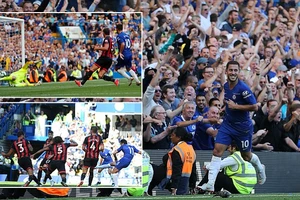 Chelsea - AFC Bournemouth 2-0: Pedro, Hazard lập công, HLV Maurizio Sarri 4 trận thắng