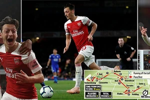 Arsenal - Leicester 3-1: Oezil gỡ hòa, Aubameyang lập cú đúp trong 3 phút