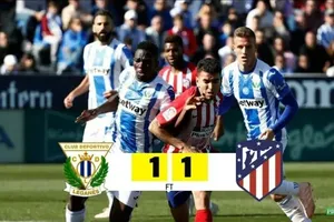 Leganes - Atletico 1-1: Griezmann ghi bàn, Carrillo cầm chân HLV Simeone