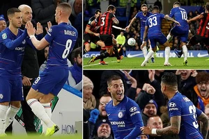 Chelsea - Bournemouth 1-0: Giroud kém duyên, Hazard lập công, HLV Maurizio Sarri giành vé đi tiếp