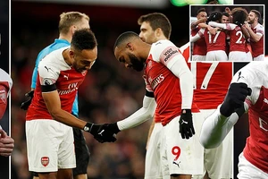 Arsenal - Fulham 4-1: Xhaka, Lacazette, Ramsey, Aubameyang giải vận đầu năm