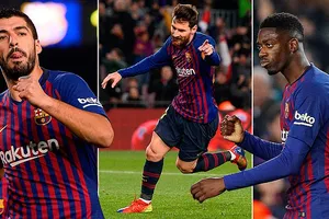 Barcelona - Leganes 3-1: Dembele mở tỷ số, 2 cựu binh Suarez, Messi ấn định chiến thắng