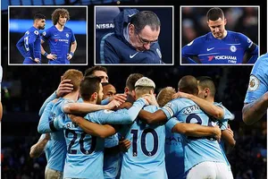 Man City - Chelsea 6-0: Aguero, Sterling, Gundogan lập công, Pep Guardiola “xé lưới” Maurizio Sarri