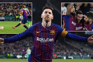 Real Betis - Barcelona 1-4: Siêu sao Messi lập hattrick, Suarez cũng khoe tài, Barca vững ngôi đầu