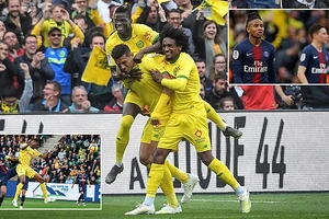 Nantes - PSG 3-2: Diego Carlos, Majeed Waris ghìm chân HLV Tuchel vô địch sớm