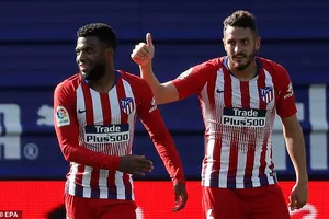 Eibar - Atletico Madrid 0-1: Vắng Griezmann, Thomas Lemar kịp tỏa sáng, HLV Simeone củng cố ngôi nhì