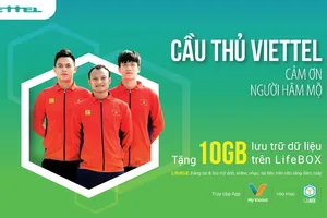 Cầu thủ Viettel FC tặng khách 10GB lưu trữ trên LifeBOX