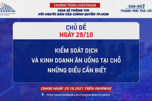 Livestream "Dân hỏi - Thành phố trả lời" với chủ đề: "Kiểm soát dịch và kinh doanh ăn uống tại chỗ - những điều cần biết"