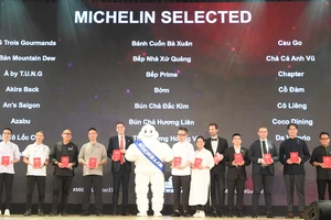 103 nhà hàng được vinh danh và 4 nhà hàng nhận Sao MICHELIN