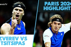 Alexander Zverev vs Stefanos Tsitsipas 7-5, 6-4: Zverev hạ Tsitsipas chớp nhoáng, ghi danh bán kết Paris Masters