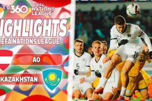 Kazakhtan vs Áo 0-2: Baumgartner mở bàn, Micheal Gregoritsch ấn định cục diện trận đấu sau 25 phút, Marochkin nhận thẻ đỏ