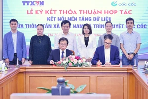 Thông tấn xã Việt Nam và trình duyệt Cốc Cốc thỏa thuận hợp tác“Kết nối nền tảng dữ liệu”