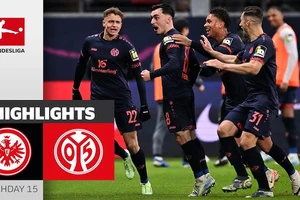 Eintracht Frankfurt vs Mainz 1-3: Kaua Santos bất ngờ phản lưới nhà, Nadiem Amiri nhận thẻ đỏ, Paul Nebel toả sáng cú đúp, Rasmus Kristensen ghi bàn danh dự