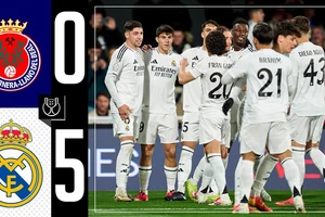 Minera vs Real Madrid 0-5: Valverde thị uy sức mạnh phút thứ 5, Camavinga lập công, Guler ghi cú đúp, Modric chốt hạ chiến thắng, Real đi tiếp vòng 1/8 Copa del Rey