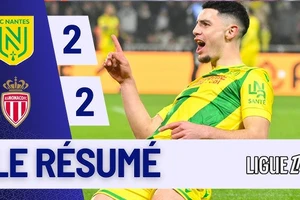 Nantes vs AS Monaco 2-2: Rượt đuổi hấp dẫn 4 bàn thắng, Matthis Abline, Amian Adou sớm dẫn trước nhưng Breel Embolo, Mohammed Salisu ngược dòng chia điểm