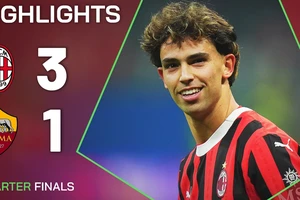 AC Milan vs AS Roma 3-1: mmy Abraham tỏa sáng cú đúp, Joao Felix ghi bàn thắng ngày ra mắt, Milan hạ Roma giành vé bán kết Copa Italia