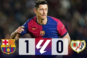 Barcelona vs Rayo Vallecano 1-0: Lewandowski ghi bàn duy nhất trên chấm penalty, De Frutos suýt gỡ hòa phút cuối, Barca vượt Real xếp đầu La Liga dù bằng điểm 