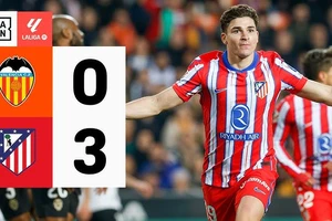 Valencia vs Atletico Madrid 0-3: Simeone, Griezmann kiến tạo, Alvarez ghi cú đúp, Correa chốt hạ chiến thắng, Atletico vượt Real, chỉ thua Barca 1 điểm