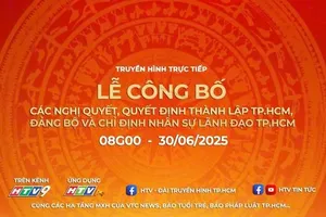 Lễ công bố các nghị quyết, quyết định thành lập TPHCM và Đảng bộ và chỉ định nhân sự lãnh đạo TPHCM