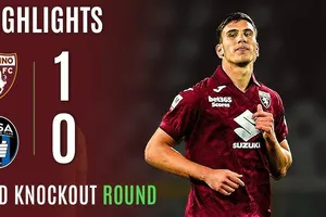 Torino vs Pisa 1-0: Cesare Casadei đánh đầu ghi bàn duy nhất, Guillermo Cuadrado bị thẻ đỏ, Torino giành chiến thắng với tỷ số tối thiểu